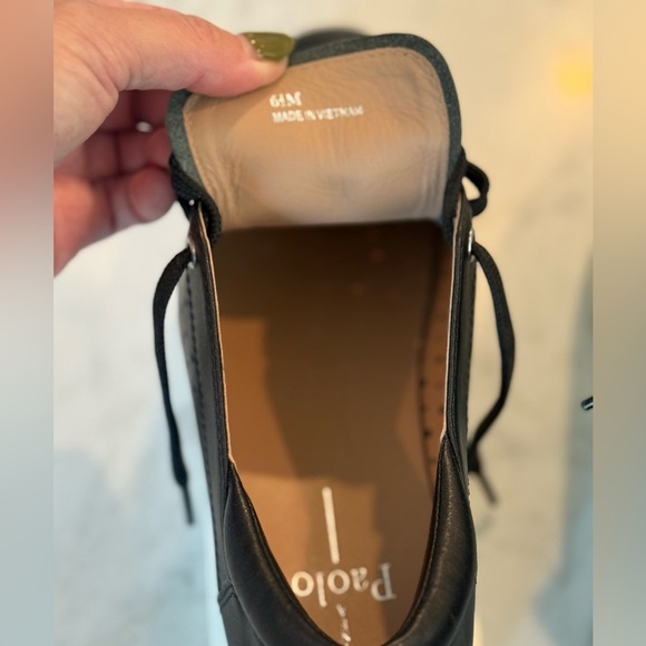 LINEA Paolo Kendra Black Platform Sneakers, Size 6.5 - Picture 5 of 5